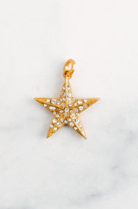 Crystal Encrusted Star Charm - Elizabeth Cole Jewelry