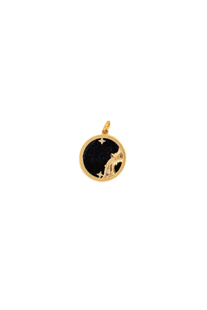 Black & Gold Zodiac Charm - Elizabeth Cole Jewelry