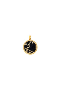 Black & Gold Zodiac Charm - Elizabeth Cole Jewelry