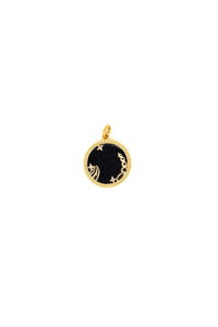 Black & Gold Zodiac Charm - Elizabeth Cole Jewelry