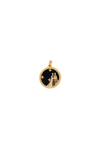 Black & Gold Zodiac Charm - Elizabeth Cole Jewelry