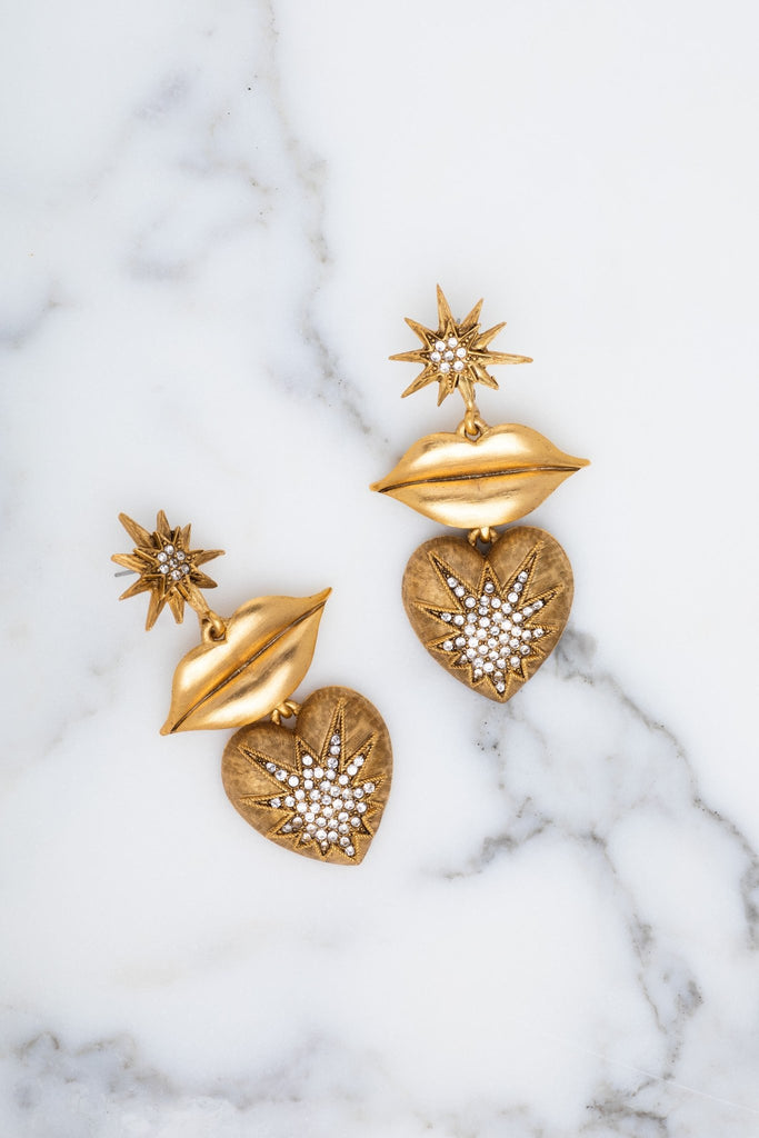 Kiss Me Earrings - Elizabeth Cole Jewelry