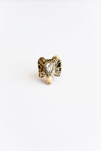 Ram Head Ring - Elizabeth Cole Jewelry