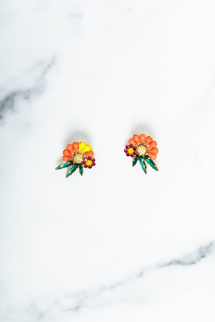 Rosette Earrings - Elizabeth Cole Jewelry